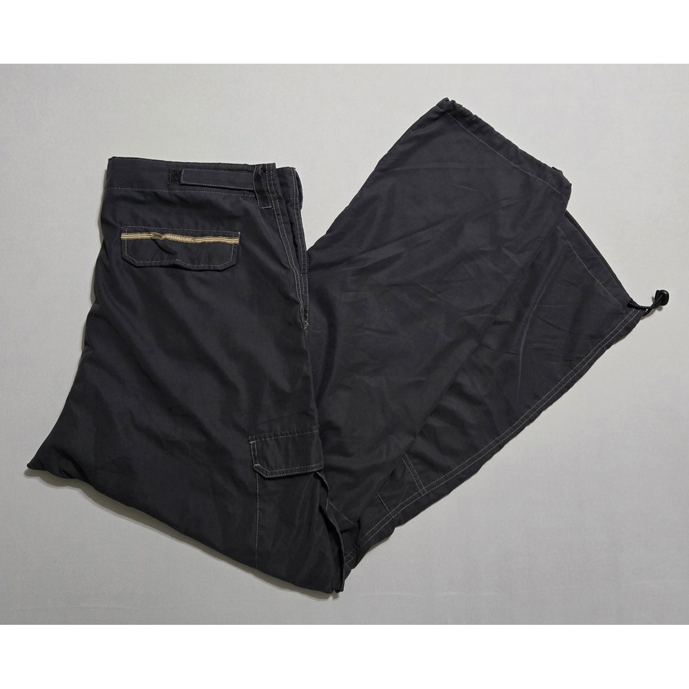 Unionbay Cargo Pants Mens 38x32 Dark Y2K Style Wide Leg Utility Workwear Toggle